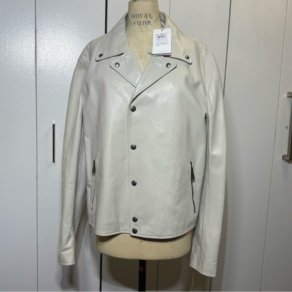 ferragamo men’s leather biker jacket